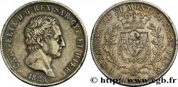 ITALIE - ROYAUME DE SARDAIGNE 5 Lire Charles Félix, roi de Sardaigne 1828 Gênes