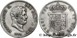 ITALIA - REGNO DELLE DUE SICILIE 120 Grana Royaume des Deux-Siciles, Ferdinand II / écu couronné 1855 Naples