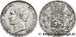 BELGIQUE 5 Francs Léopold Ier 1852 Bruxelles