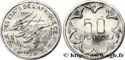 ÉTATS DE L AFRIQUE CENTRALE Essai de 50 Francs antilopes lettre ‘A’ Tchad 1976 Paris
