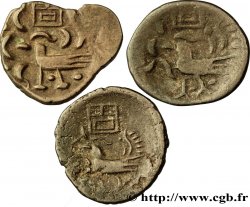 CAMBODGE Lot de 3 monnaies de 2 Pe - Royaume du Cambodge Ang Duaong n.d  TB 