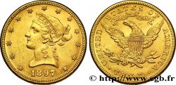 ÉTATS-UNIS D AMÉRIQUE 10 Dollars or  Liberty  1897 Philadelphie