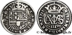 SPAIN 2 Reales Charles III archiduc prétendant 1711 Barcelone