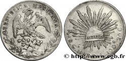 MEXIQUE 8 Reales Aigle / bonnet phrygien sur soleil 1893 Guanajuato - G°