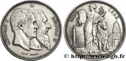 BELGIUM 5 francs, Cinquantenaire du Royaume (1830-1880) 1880 Bruxelles