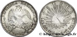 MEXIQUE 8 Reales Aigle / bonnet phrygien sur soleil 1828 Zacatecas - Zs TTB 