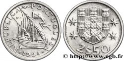 PORTUGAL 2 1/2 Escudos emblème / voilier 1984  SUP 