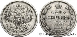 RUSSIE 20 Kopecks aigle bicéphale 1863 Saint-Petersbourg