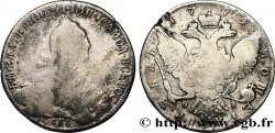 RUSSIA 1 Rouble aigle bicéphale / Catherine II (maître d’atelier Fedor Lesnikov) 1774 Saint-Petersbourg