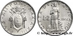VATICAN ET ÉTATS PONTIFICAUX 2 Lire armes du Vatican, an XIII pontificat de Pie XII 1951 