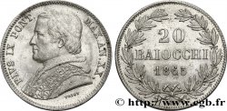 VATICAN ET ÉTATS PONTIFICAUX 20 Baiocchi Pie IX an XX 1865 Rome SUP 