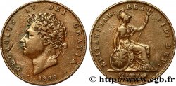 ROYAUME-UNI 1/2 Penny Georges IV / Britannia 1826 