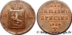 NORVÈGE 1 Skilling au nom de Charles XIV roi de Suède 1820 Kongsberg TTB+ 