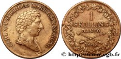 SUÈDE 1 Skilling Banco Charles XIV 1843 