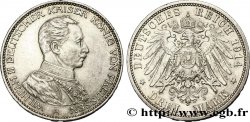ALLEMAGNE - PRUSSE 3 Mark Guillaume II roi de Prusse et empereur en uniforme / aigle héraldique 1914 Berlin