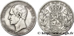 BELGIQUE 5 Francs Léopold Ier 1852 