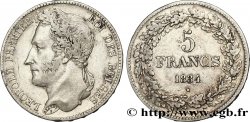 BELGIUM 5 Francs Léopold Ier tranche A 1834  VF 