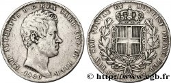 ITALY - KINGDOM OF SARDINIA 5 Lire Charles Albert 1840 Gênes