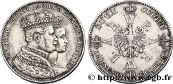 ALLEMAGNE - PRUSSE 1 Thaler couronnement de Guillaume Ier et Augusta, roi et reine de Prusse / aigle héraldique 1861 Berlin