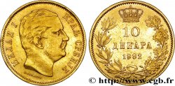 SERBIA 10 Dinara or  Royaume de Serbie : Milan IV Obrenovic 1882 Vienne - V
