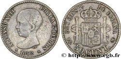 SPAIN 50 Centimos Alphonse XIII buste bébé (1892) 1892 Madrid