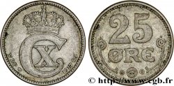 DENMARK 25 Ore monogramme de Christian X roi du Danemark 1917 Copenhague