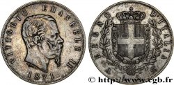 ITALY 5 Lire Victor Emmanuel II 1871 Milan