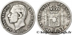 SPAIN 50 Centimos Alphonse XII 1880 Madrid