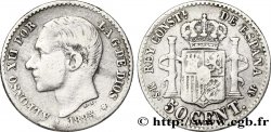 ESPAGNE 50 Centimos Alphonse XII 1885 Madrid