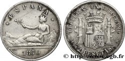 SPAGNA 2 Pesetas “ESPAÑA” allongée 1870 Madrid