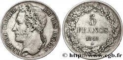 BELGIO 5 Francs Léopold Ier tranche A 1849 