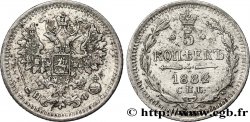 RUSSIE 5 Kopecks aigle bicéphale 1882 Saint-Petersbourg