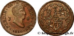 ESPAGNE 8 Maravedis Ferdinand VII 1816 Jubia SUP 