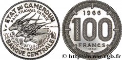 KAMERUN Essai de 100 Francs Etat du Cameroun, commémoration de l’indépendance, antilopes 1966 Paris