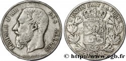 BELGIO Faux 5 Francs Léopold II en étain 1870 