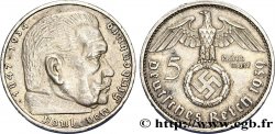 GERMANIA 5 Reichsmark aigle / Maréchal Paul von Hindenburg 1939 Berlin