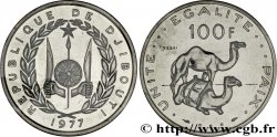 DJIBOUTI Essai de 100 Francs  emblème / dromadaires 1977 Paris FDC70 