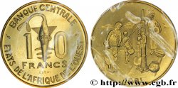ESTADOS DE ÁFRICA DEL OESTE Essai de 10 Francs masque / femme et enfants au puits 1981 Paris