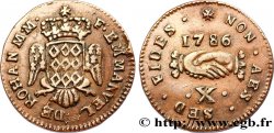 MALTE 10 Grani - Emmanuel de Rohan 1786  TTB 