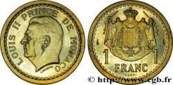 MÓNACO - PRINCIPADO DE MÓNACO - LUIS II Essai de 1 Franc bronze-aluminium n.d. Paris