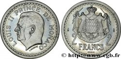 MONACO Essai de 2 Francs aluminium Louis II n.d. Paris