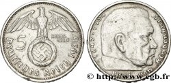 ALLEMAGNE 5 Reichsmark Maréchal Paul von Hindenburg 1936 Berlin TTB 