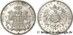 ALEMANIA - CIUDAD LIBRE DE HAMBURGO 5 Mark blason de Hambourg 1913 Hambourg - J