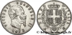 ITALIE 5 Lire Victor Emmanuel II 1873 Milan