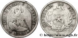CHILI 1 Peso condor 1868 Santiago - S°
