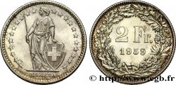 SWITZERLAND 2 Francs Helvetia 1959 Berne - B