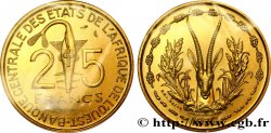 WEST AFRICAN STATES (BCEAO) Essai de 25 Francs masque / antilope 1970 Paris