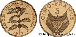 RWANDA Essai de 5 Francs 1977 Paris