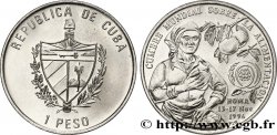 CUBA 1 Peso sommet de la FAO : emblème / récolte de fruits 1996 