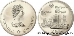 CANADA 10 Dollars JO Montréal 1976 “skyline” de Montréal / Elisabeth II 1973 